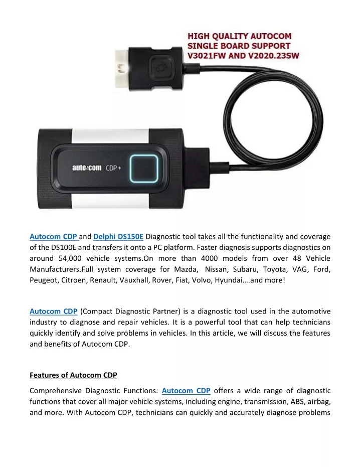 autocom cdp and delphi ds150e diagnostic tool