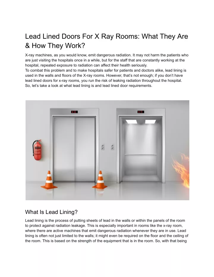 lead lined doors for x ray rooms what they