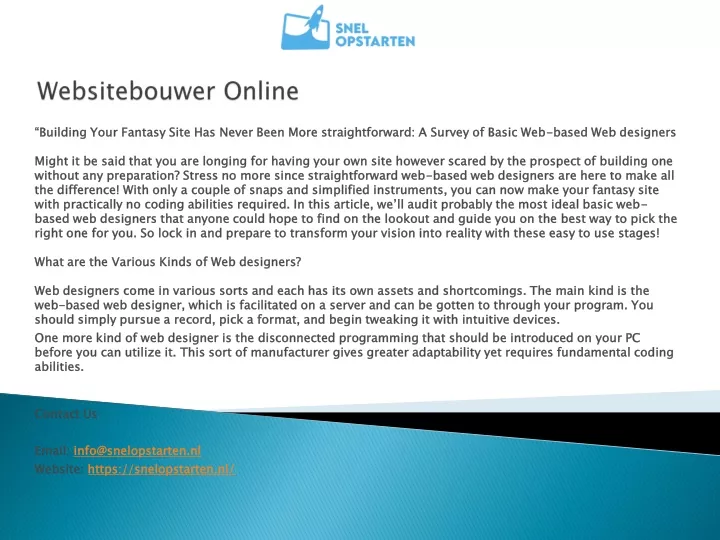 websitebouwer online