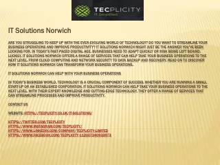 it solutions norwich