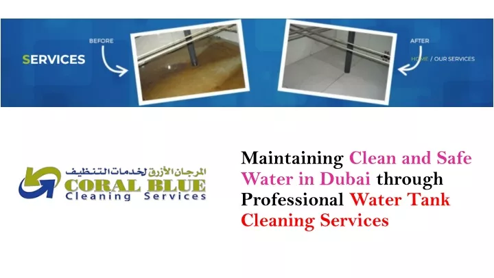 maintaining clean and safe water in dubai through professional water tank cleaning services