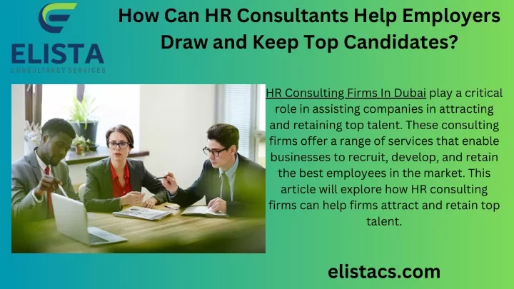 how can hr consultants help employers draw