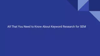 all that you need to know about keyword research