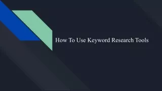 how to use keyword research tools