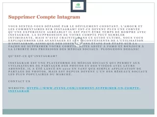 supprimer compte intagram