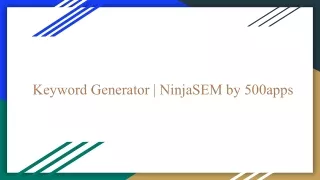 keyword generator ninjasem by 500apps