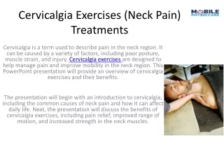 Cervicalgia Exercises (Neck Pain) Treatments