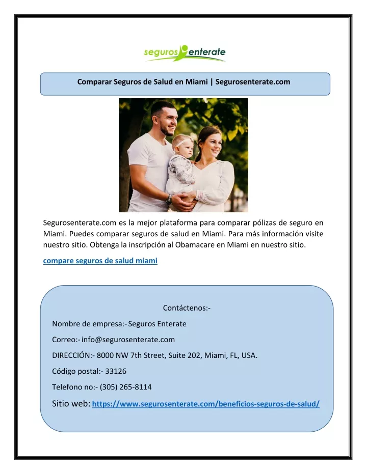 comparar seguros de salud en miami