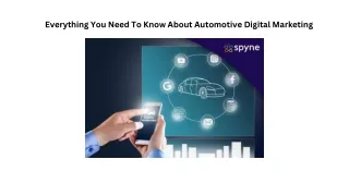 Everything You Need To Know About Automotive Digital Marketing