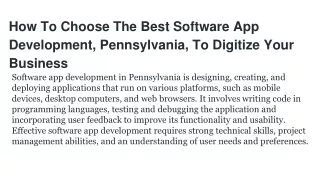 Choose The Best Software App Development Company