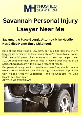 Savannah Personal Injury Lawyer