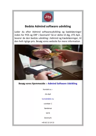 Bedste Admind software udvikling