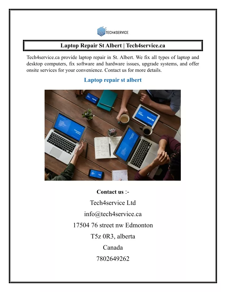 laptop repair st albert tech4service ca