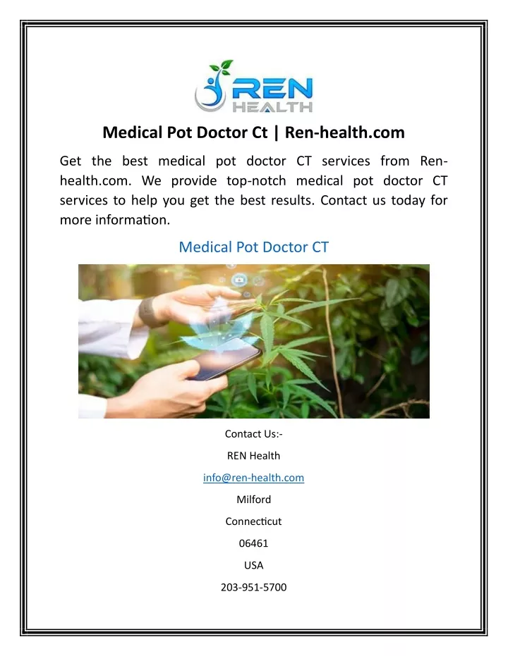 medical pot doctor ct ren health com