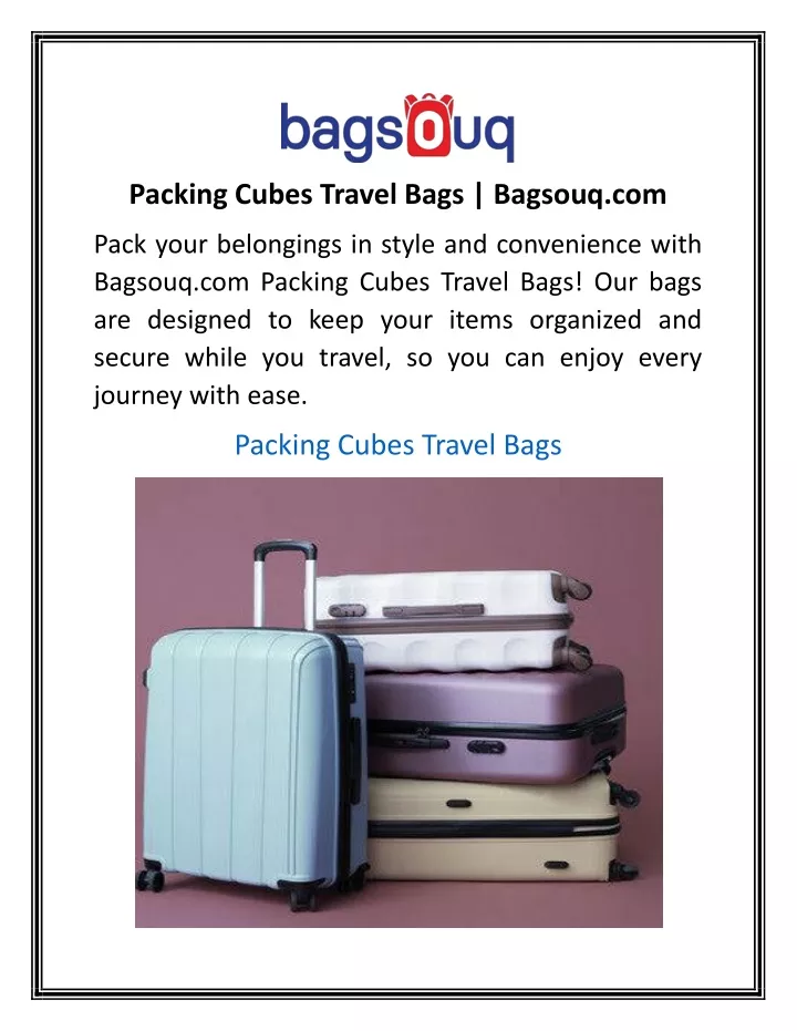 packing cubes travel bags bagsouq com