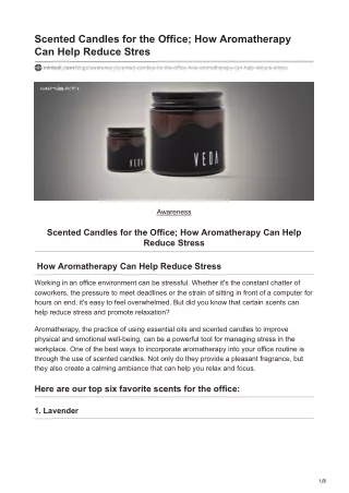 Scented Candles for the Office How Aromatherapy Can Help Reduce Stres