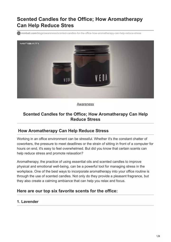 scented candles for the office how aromatherapy