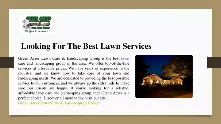 looking for the best lawn services