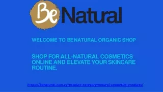 Buy Natural Cosmetics Products Online