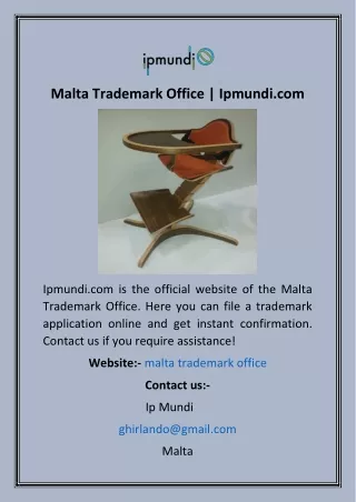 Malta Trademark Office  Ipmundi