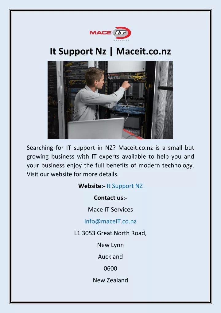 it support nz maceit co nz