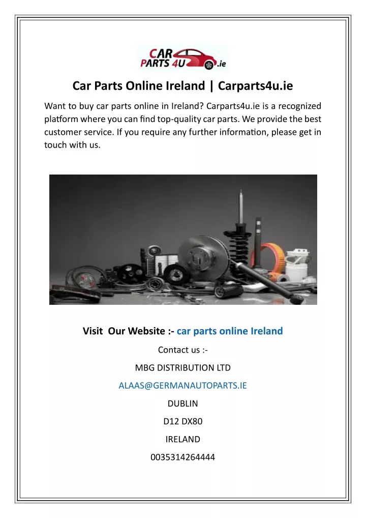 car parts online ireland carparts4u ie