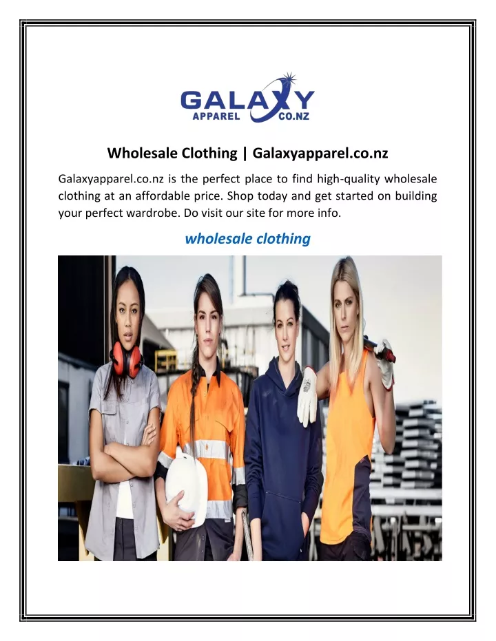 wholesale clothing galaxyapparel co nz