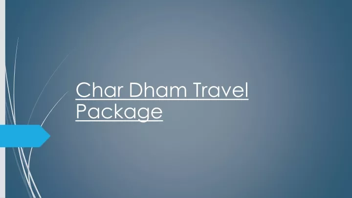 char dham travel package
