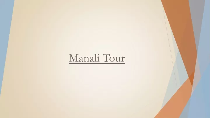 manali tour