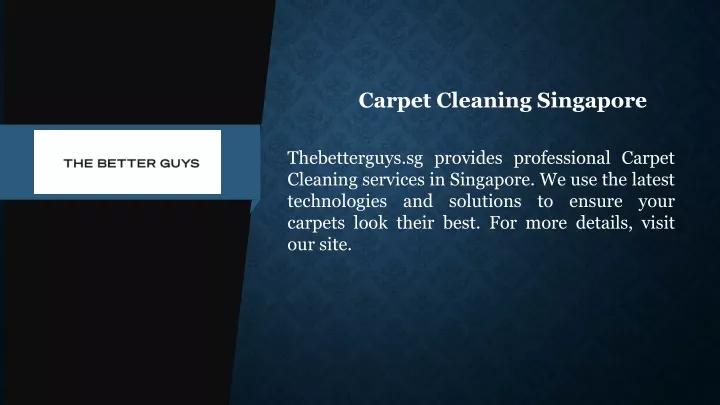 carpet cleaning singapore