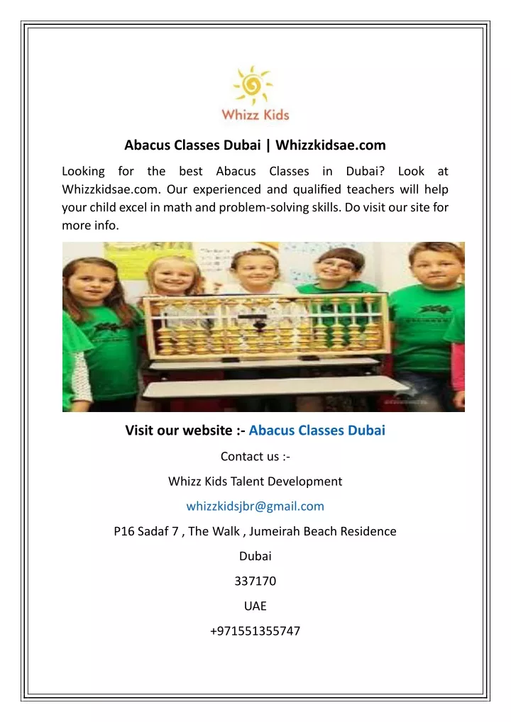 abacus classes dubai whizzkidsae com