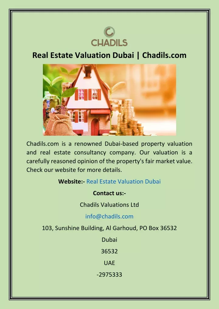 real estate valuation dubai chadils com