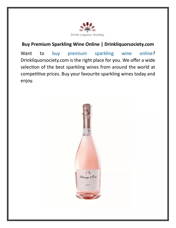 buy premium sparkling wine online