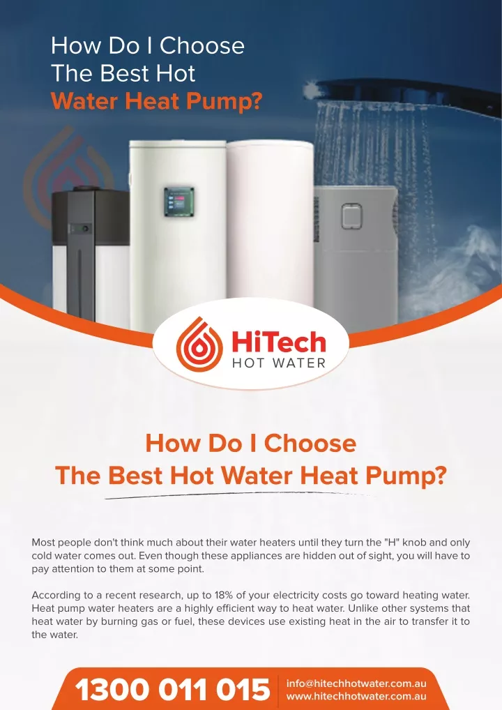 how do i choose the best hot water heat pump