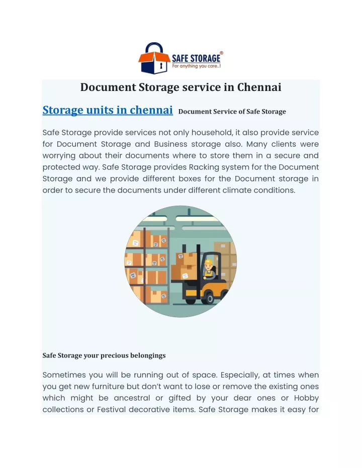 document storage service in chennai