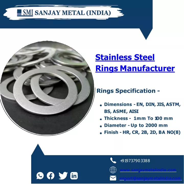 stainless steel rings manufacturer