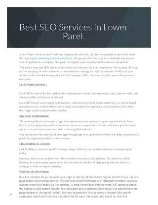 Best SEO Services in Lower Parel.