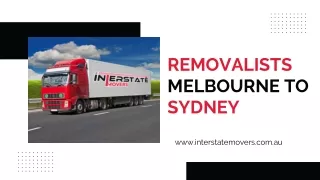 Removalist Sydney to Melbourne | Sydney to Melbourne Movers | Interstate Removal