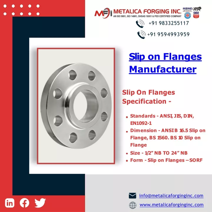 sli p on flanges manufacturer