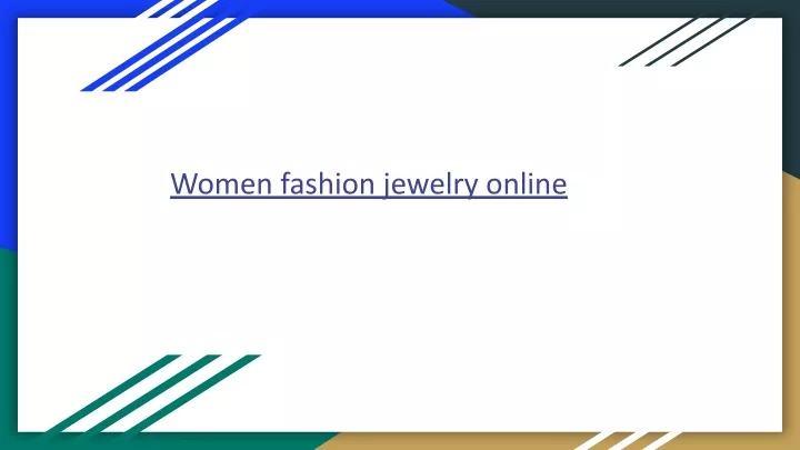 women fashion jewelry online