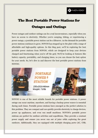 The Best Portable Power Stations for Outages and Outings