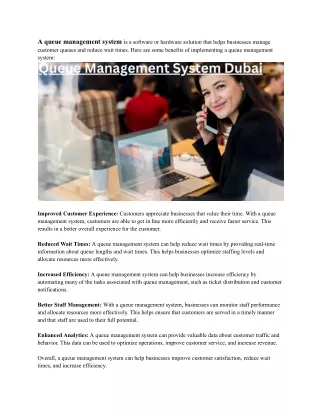 a queue management system i s a software