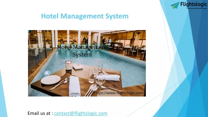 hotel management system