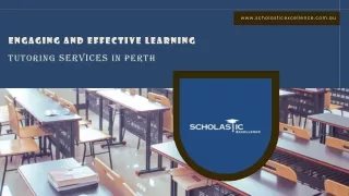 Engaging and Effective Learning In Tutoring Service Perth - Scholastic Excellence