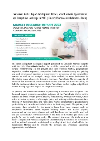 fascioliasis market report development trends