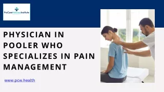 Physician in Pooler who specializes in pain management