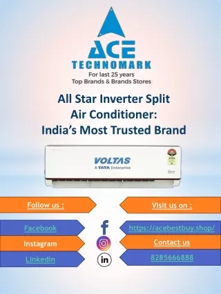 Voltas All Star Inverter Split Air Conditioner: India’s Most Trusted Brand