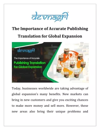 the importance of accurate publishing