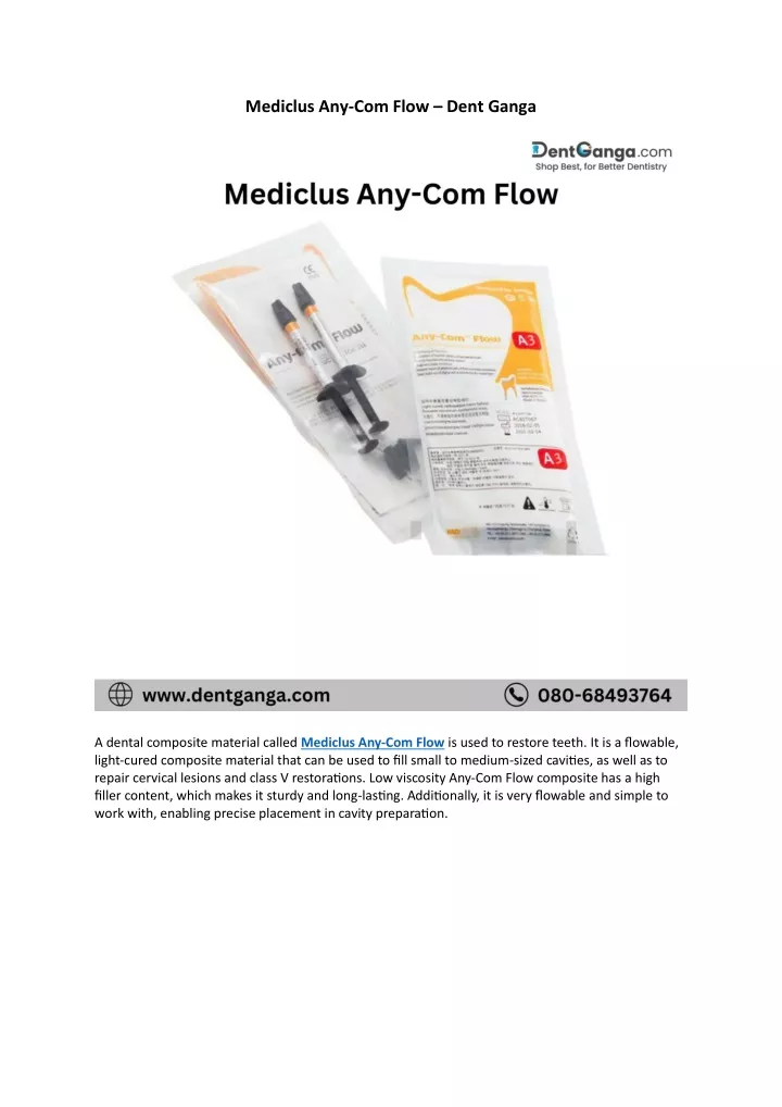 mediclus any com flow dent ganga