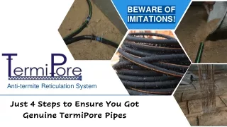 How to ensure you got genuine Termipore pipe